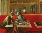 At the Cafe Reproduction