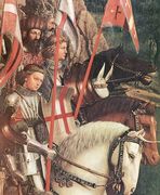 The Ghent Altarpiece- The Soldiers of Christ (detail) 1427-30 Reproduction