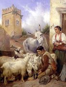 Feeding Goats in the Alhambra, 1871 Reproduction