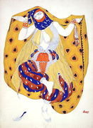 Costume design for a dancer in 'Scheherazade', a ballet first produced by Diaghilev Reproduction