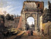 Rome-View of the Arch of Titus 1710s Reproduction