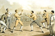 A Prize Fight, from 'The National Sports of Great Britain' 1823 Reproduction