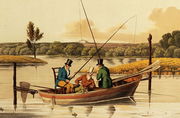 Fishing in a Punt, aquatinted by I. Clark, pub. by Thomas McLean, 1820 Reproduction