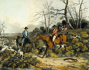 Breaking Cover, from 'Fox Hunting', engraved by Thomas Sutherland Reproduction