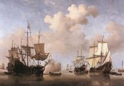 Calm- Dutch Ships Coming to Anchor 1665-70 Reproduction