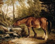 A Horse Drinking at a Stream 1838 Reproduction