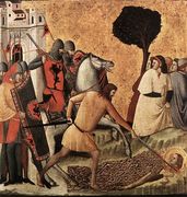 Scenes from the Life of St Colomba (Beheading of St Colomba) c. 1340 Reproduction