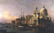 A view of the Dogana and Santa Maria della Salute Reproduction