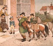 Illustration from Ride-a-cock-horse to Banbury Cross (Bringing Horses to the Children) Reproduction