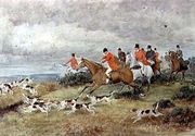 Fox Hunting in Surrey Reproduction