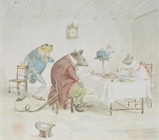 Illustration of Animals' Tea Party Reproduction