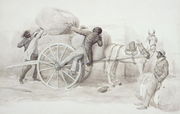 Negroes loading Cotton Bales at Charleston Reproduction