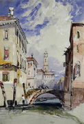 A Side Canal, Venice, 1892 Reproduction