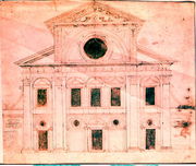 Design for the facade of a church Reproduction