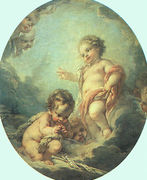 Christ and John the Baptist as Children 1758 Reproduction