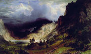 Storm in the Rocky Mountains, Mt. Rosalie, published 1869 Reproduction