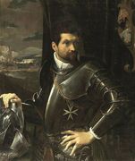 Portrait of Carlo Alberto Rati Opizzoni in Armour 1597-1600 Reproduction