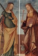 St Catherine of Alexandria and St Veneranda c. 1500 Reproduction