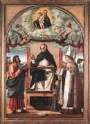 St Thomas in Glory between St Mark and St Louis of Toulouse 1507 Reproduction