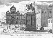 Santi Giovanni e Paolo and the Scuola di San Marco 1704 Reproduction