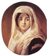 Portrait of a Woman with Veil 1846-50 Reproduction