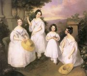 The Daughters of IstvÃ¡n Medgyasszay c. 1833 Reproduction