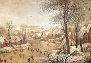 Winter Landscape with a Bird-trap Reproduction