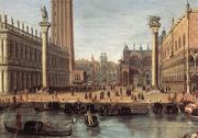 The Piazzetta from the Bacino di San Marco (detail) c. 1700 Reproduction