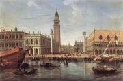 The Piazzetta from the Bacino di San Marco c. 1700 Reproduction