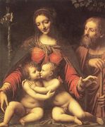 Holy Family with the Infant St John Reproduction